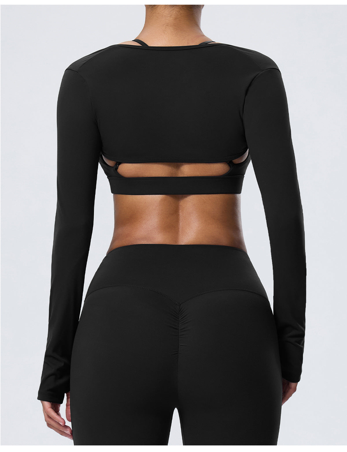 Wholesale Women’s Double-Brushed Yoga Set | Bulk 3-Piece Sculpting Fitness & Running Wear | fouregg