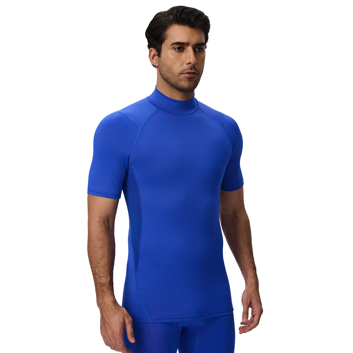 Wholesale Men’s Sculpting Workout Shirt 61207 | Slim-Fit Short Sleeve Running & Training Top | fouregg