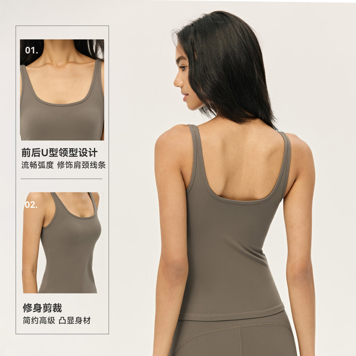 Wholesale Premium Lycra Sports Tank Top | Bulk Built-In Cup Yoga & Fitness Wear | fouregg