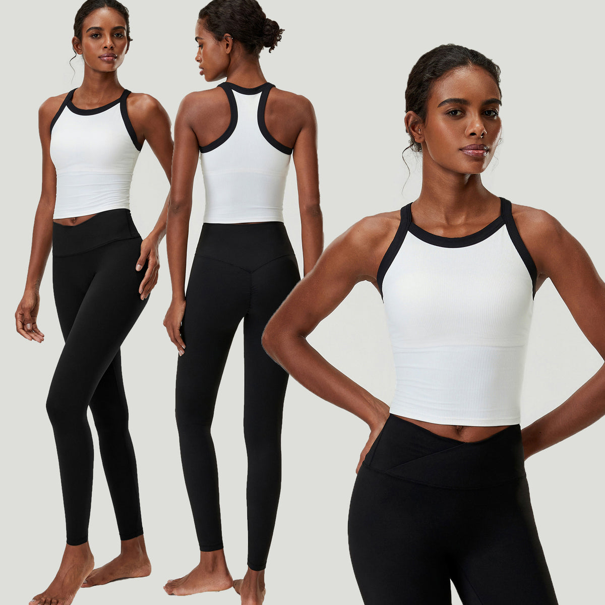 Wholesale Women’s 2-Piece Fitness Set | Bulk Stretch Tennis & Running Wear | fouregg