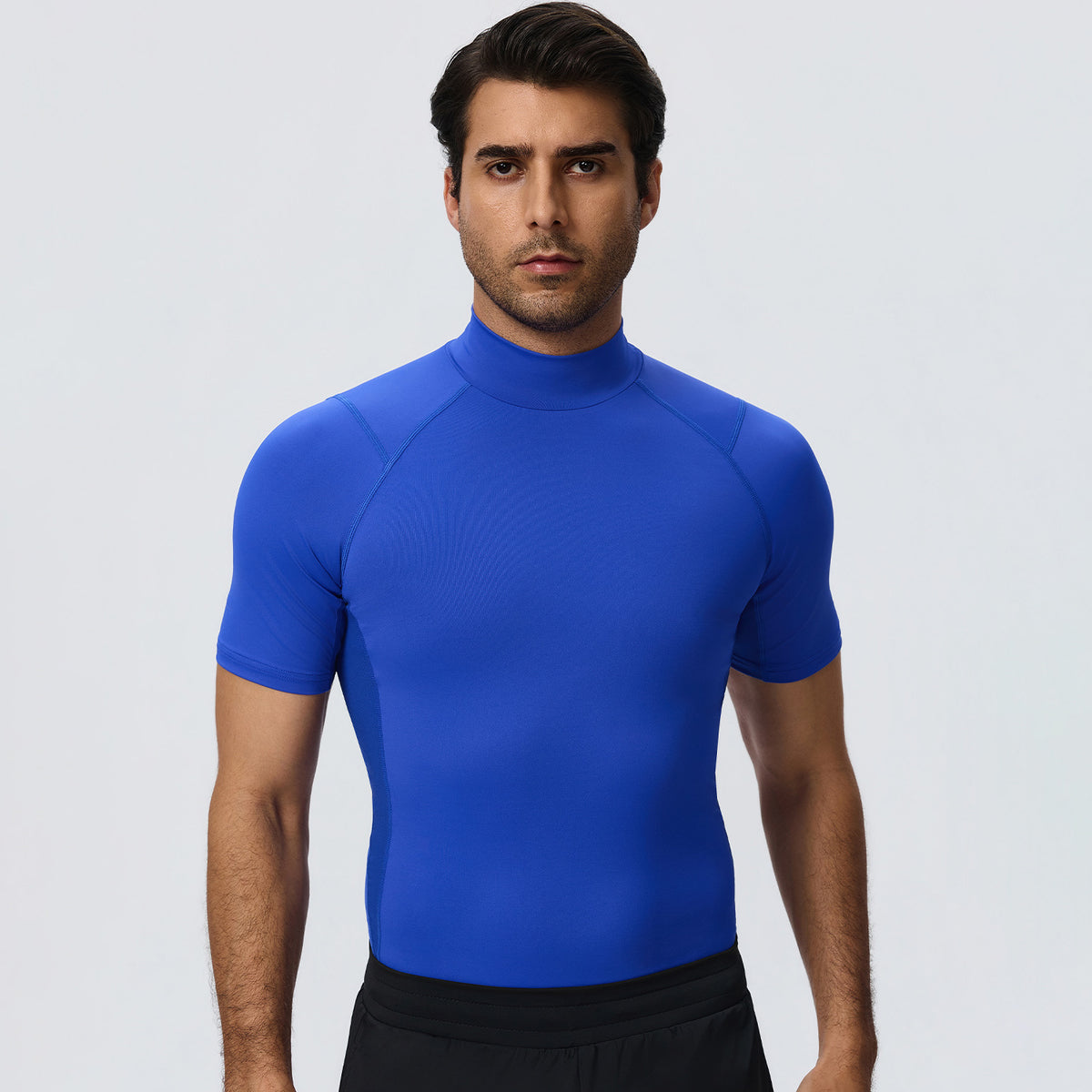 Wholesale Men’s Sculpting Workout Shirt 61207 | Slim-Fit Short Sleeve Running & Training Top | fouregg