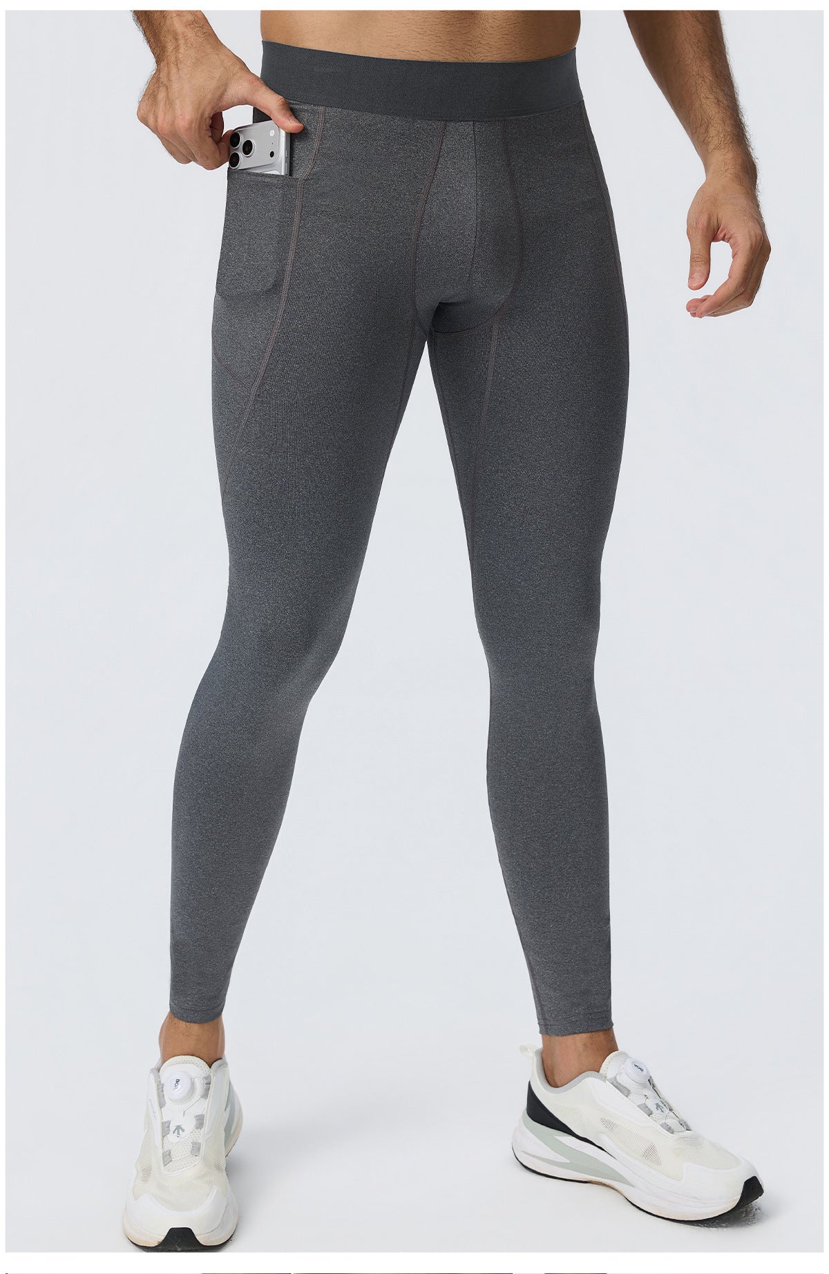 Wholesale Men’s Sculpting Fitness Pants 61302 | Slim-Fit Compression Tights for Running & Training | fouregg