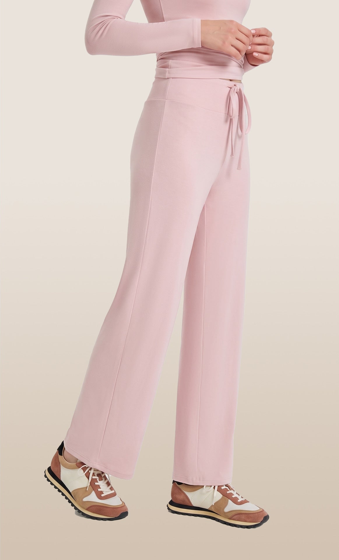 Wholesale Thermal Activewear Pants | Relaxed-Fit Fleece-Lined Wide-Leg Workout Trousers | fouregg