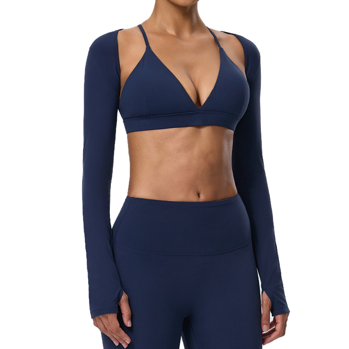 Wholesale Women’s 2-Piece Activewear Set | Bulk Fitted Long-Sleeve Workout & Yoga Wear | fouregg