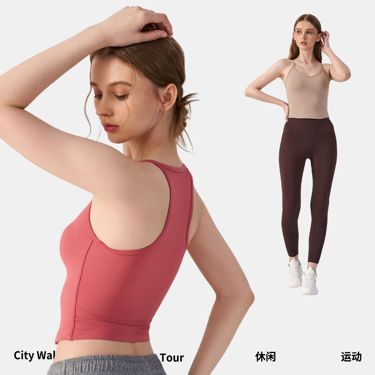Wholesale Women’s Padded Yoga Top | Bulk Cropped Running & Training Sports Bra | fouregg
