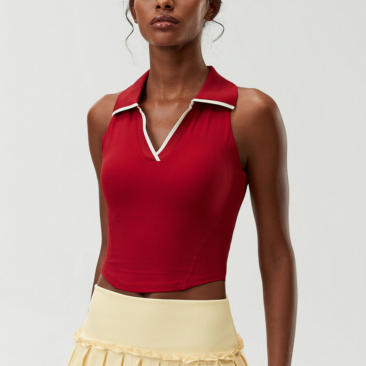 Wholesale Plus Size Women’s Sports Top | Bulk V-Neck Tennis & Badminton Activewear | fouregg
