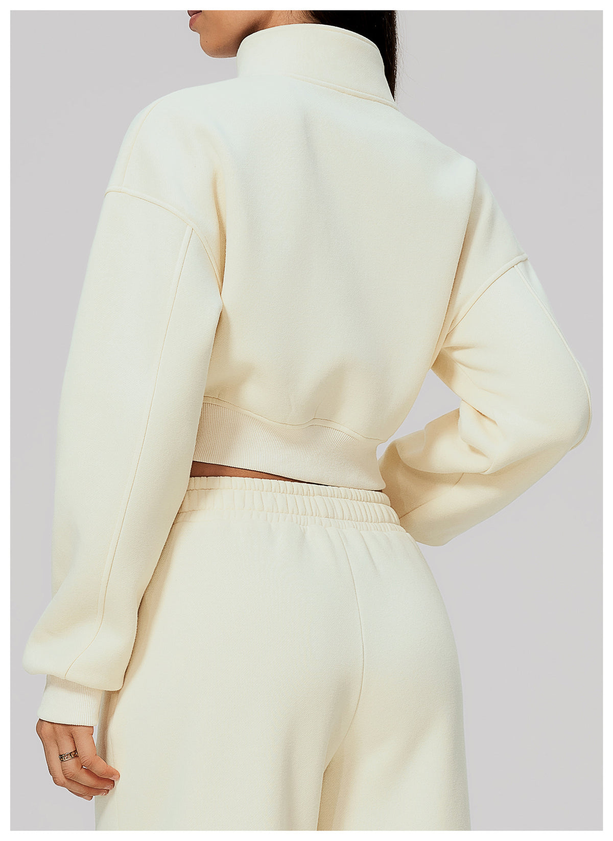 Wholesale Women’s Cropped Sports Jacket | Bulk Warm Windproof Fleece 3615 | fouregg