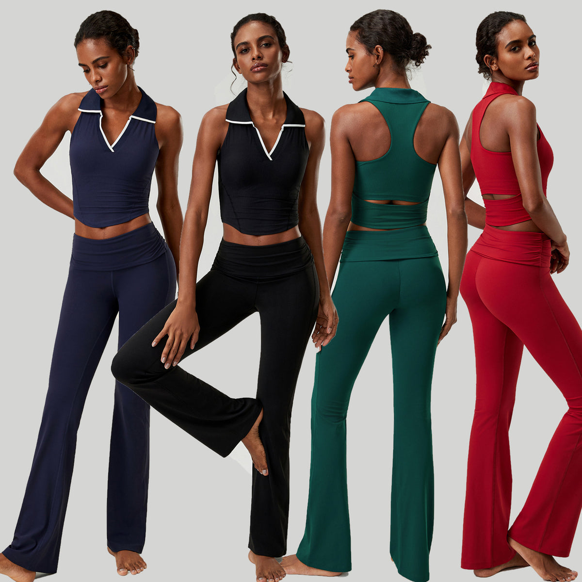 Wholesale Plus Size Women’s 2-Piece Set | Nude-Feel Fitness Wear | fouregg