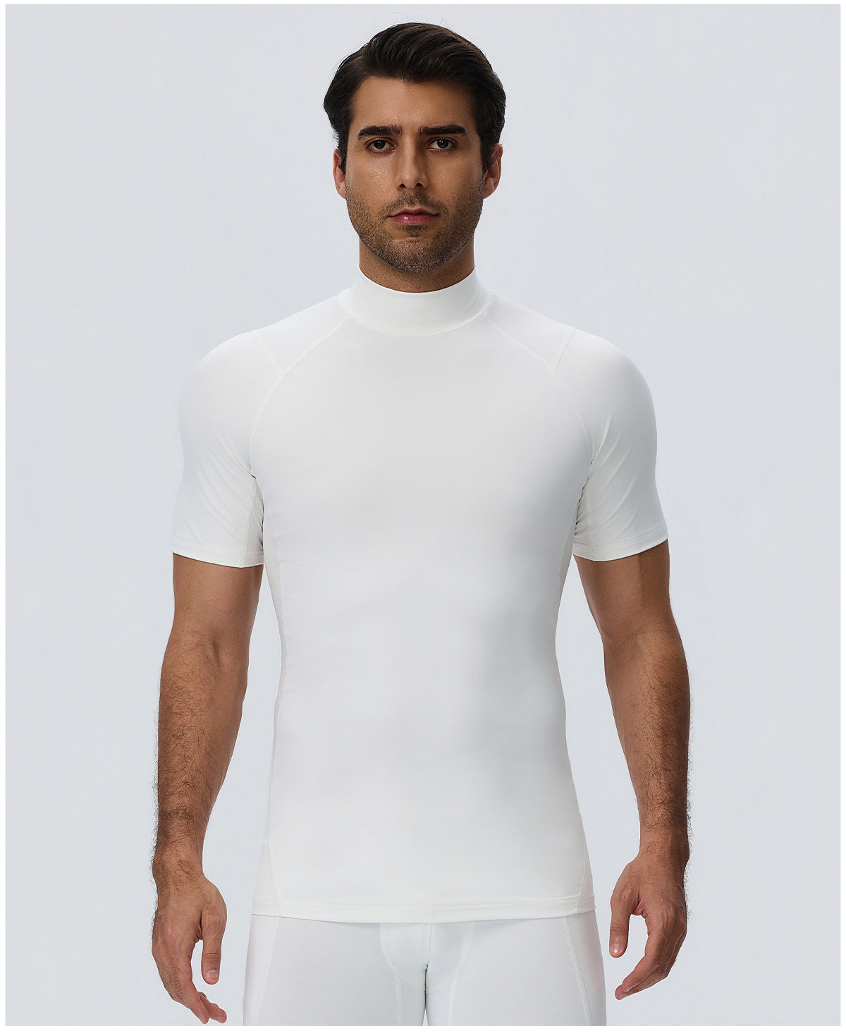 Wholesale Men’s Sculpting Workout Shirt 61207 | Slim-Fit Short Sleeve Running & Training Top | fouregg