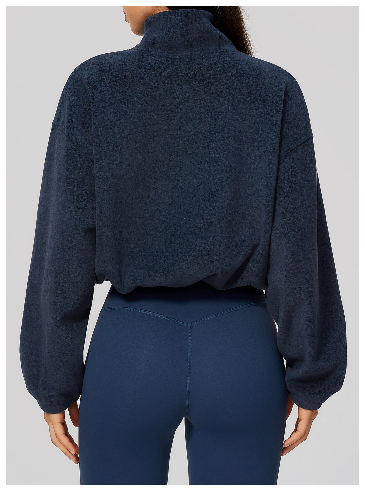 Wholesale Women’s Half-Zip Sports Top | Bulk Relaxed-Fit Color Block Sweatshirt 3619 | fouregg