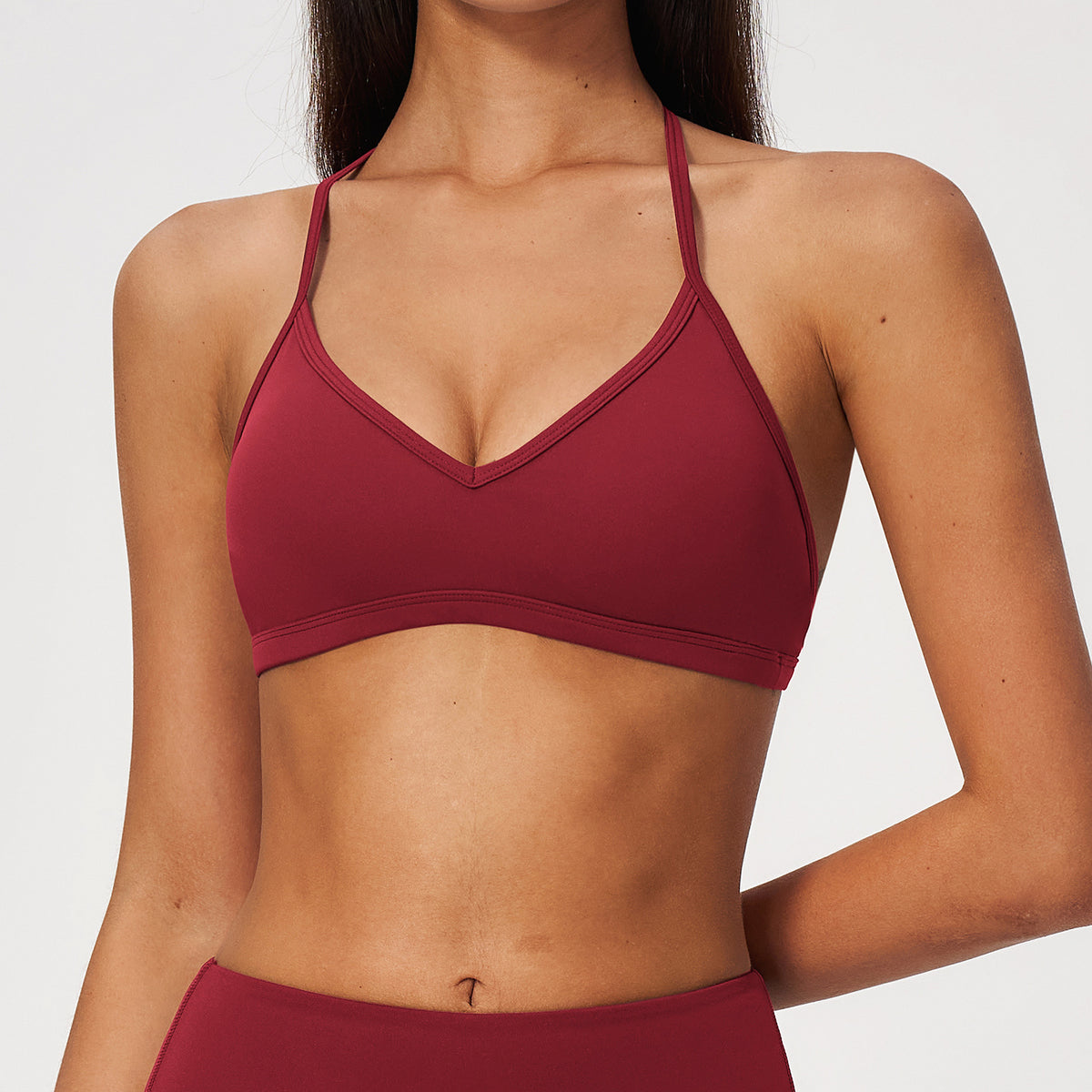 Wholesale Brushed Yoga Tank | Skinny Strap Back Sport Cami 5555 | fouregg