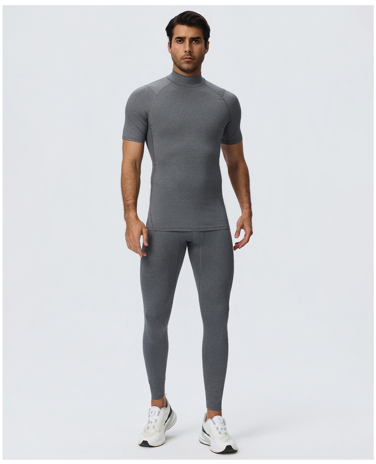 Wholesale Men’s Sculpting Workout Set | High-Stretch T-Shirt & Slim-Fit Fitness Pants | fouregg