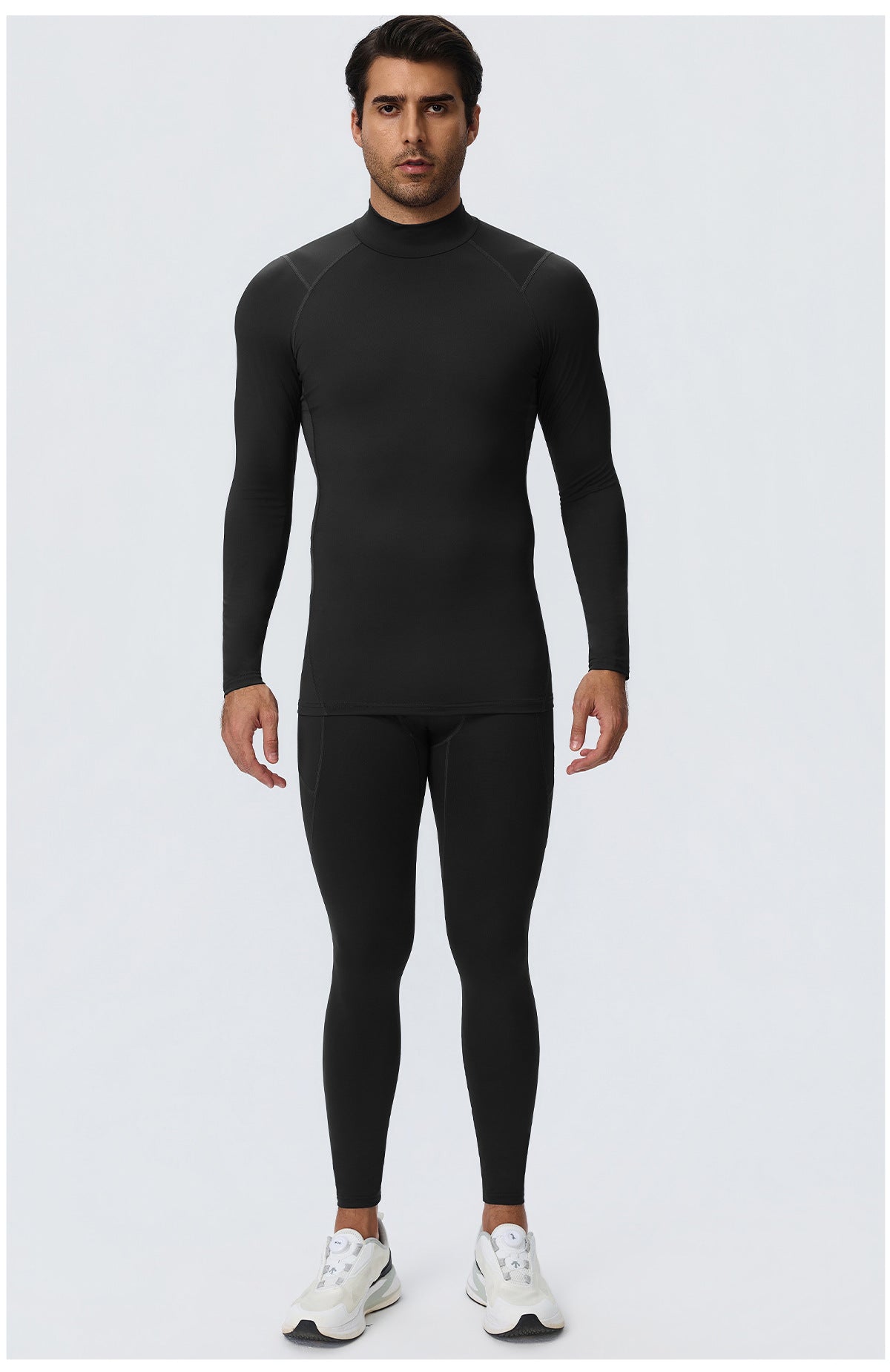 Wholesale Men’s Sculpting Workout Top 61532 | High-Stretch Long Sleeve Fitness Shirt | fouregg