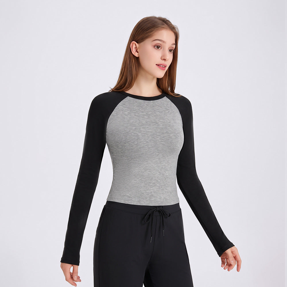 Wholesale Women’s Reflective Activewear Top | Slimming Heat-Retention Running & Gym T-Shirt | fouregg - Black