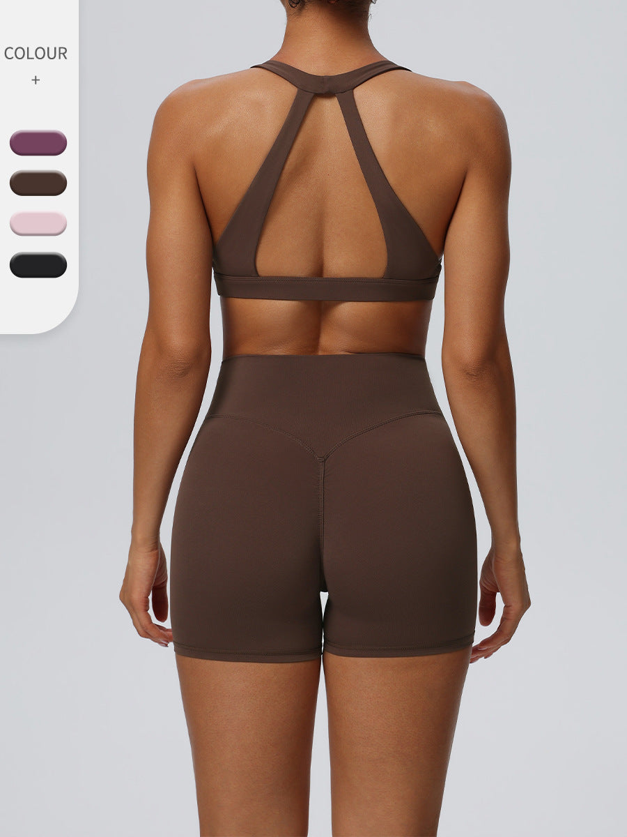 Wholesale Halter Yoga Sports Bra | Bulk Padded Activewear Bra 62724 | fouregg