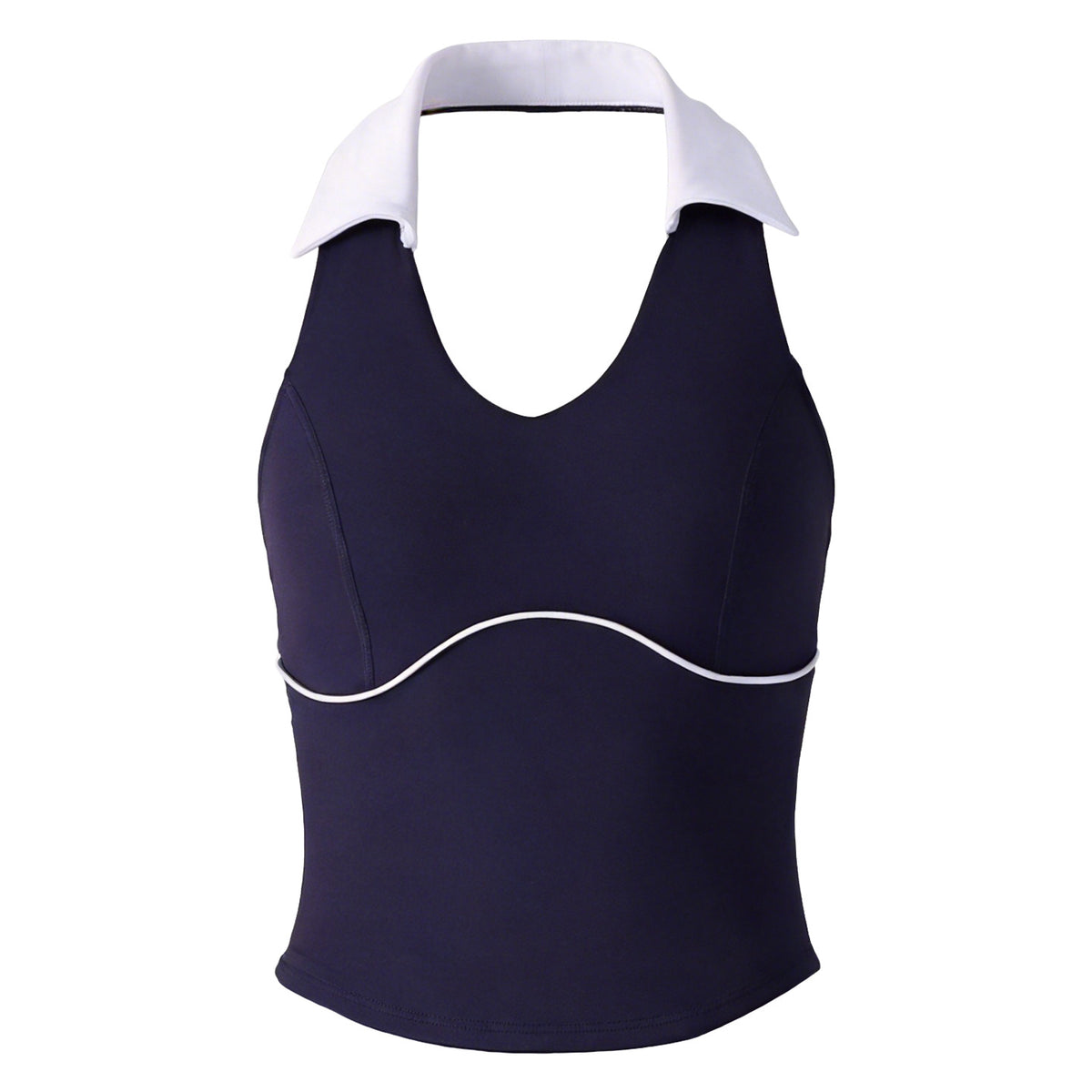 Wholesale Women’s Halter Polo Tank Top | Bulk Breathable Padded Yoga & Fitness Wear | fouregg
