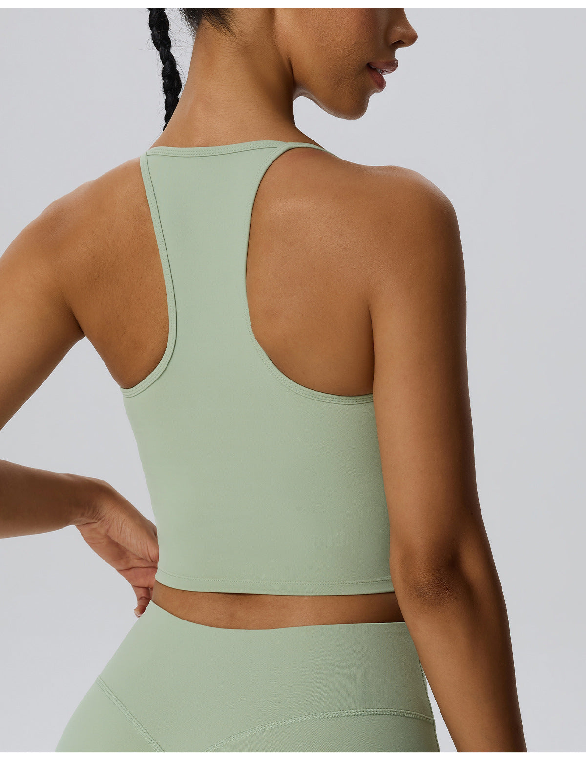 Wholesale Women’s Double-Brushed Sports Bra | Bulk Padded Running & Fitness Tank 62142 | fouregg