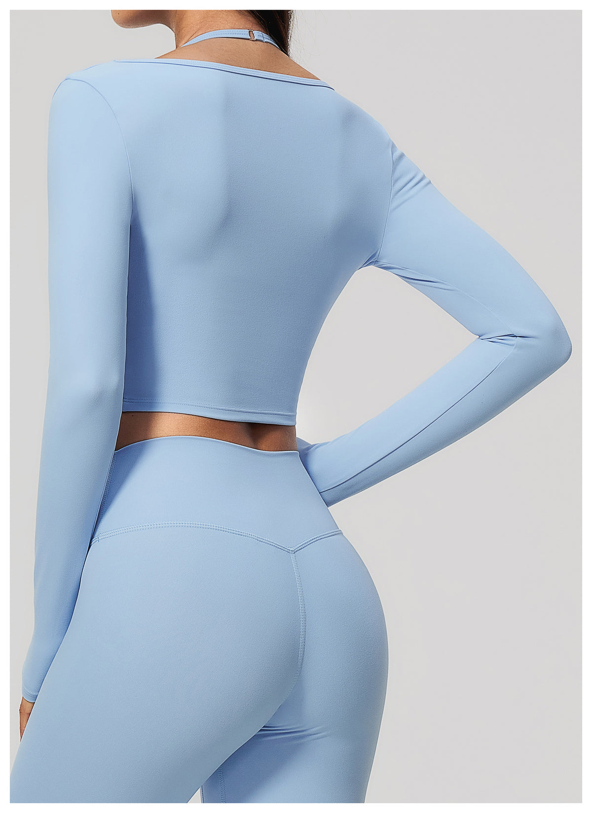 Wholesale Women’s Brushed Pilates Top 5529 | High-Stretch Breathable Cropped Workout Shirt | fouregg