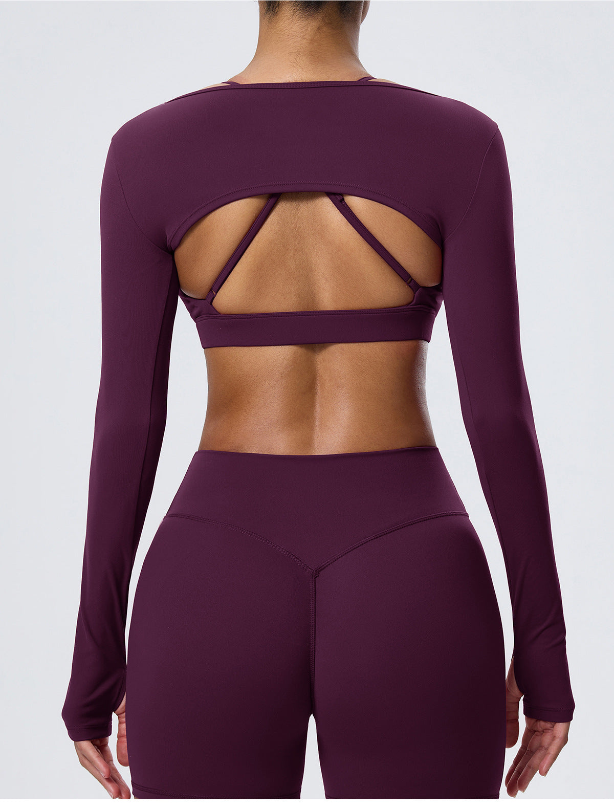 Wholesale Women’s Long-Sleeve Yoga Cover-Up | Bulk Stretch Activewear 62538 | fouregg