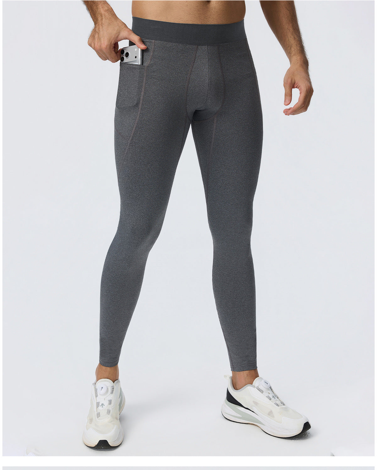 Wholesale Men’s Sculpting Workout Set | High-Stretch Long-Sleeve Shirt & Slim-Fit Gym Pants | fouregg