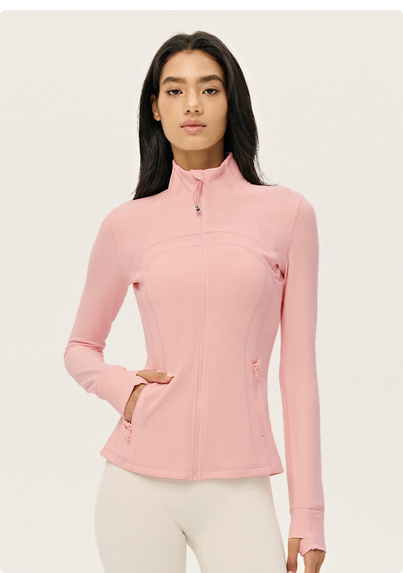 Wholesale Premium Lycra Sports Jacket | Bulk Long-Sleeve Sculpting Activewear | fouregg