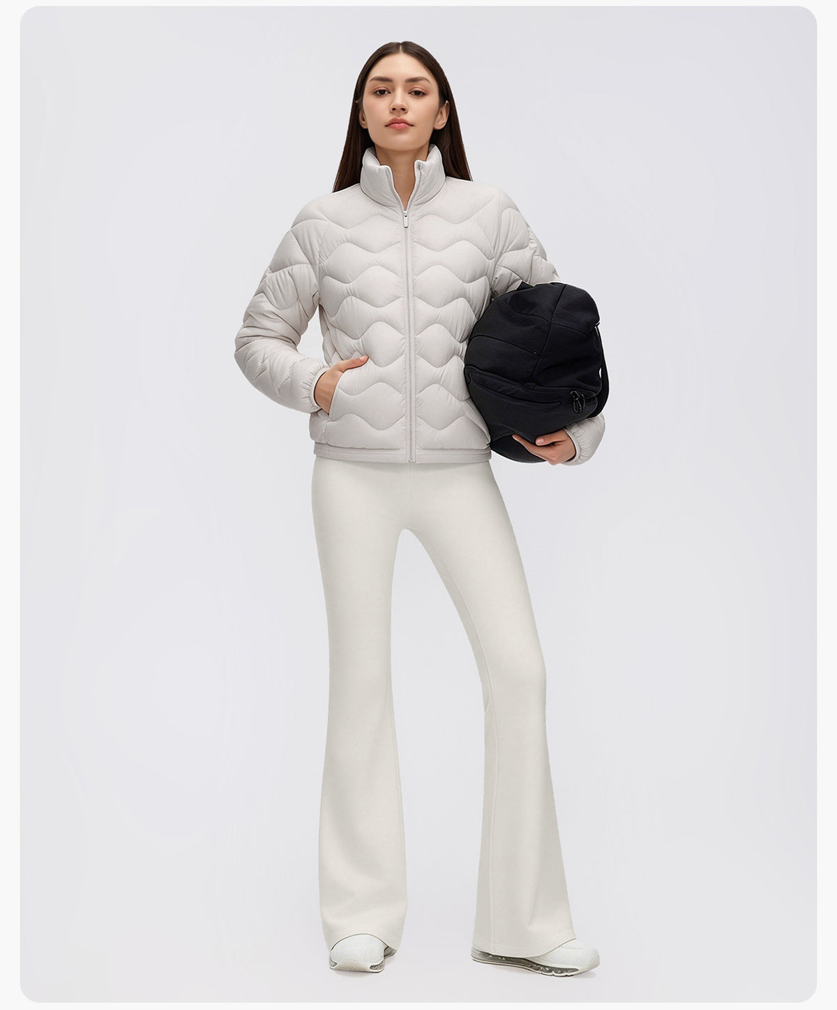 Wholesale Women’s Packable Puffer Jacket D26112 | Lightweight Thermal Outdoor Sports Outerwear | fouregg