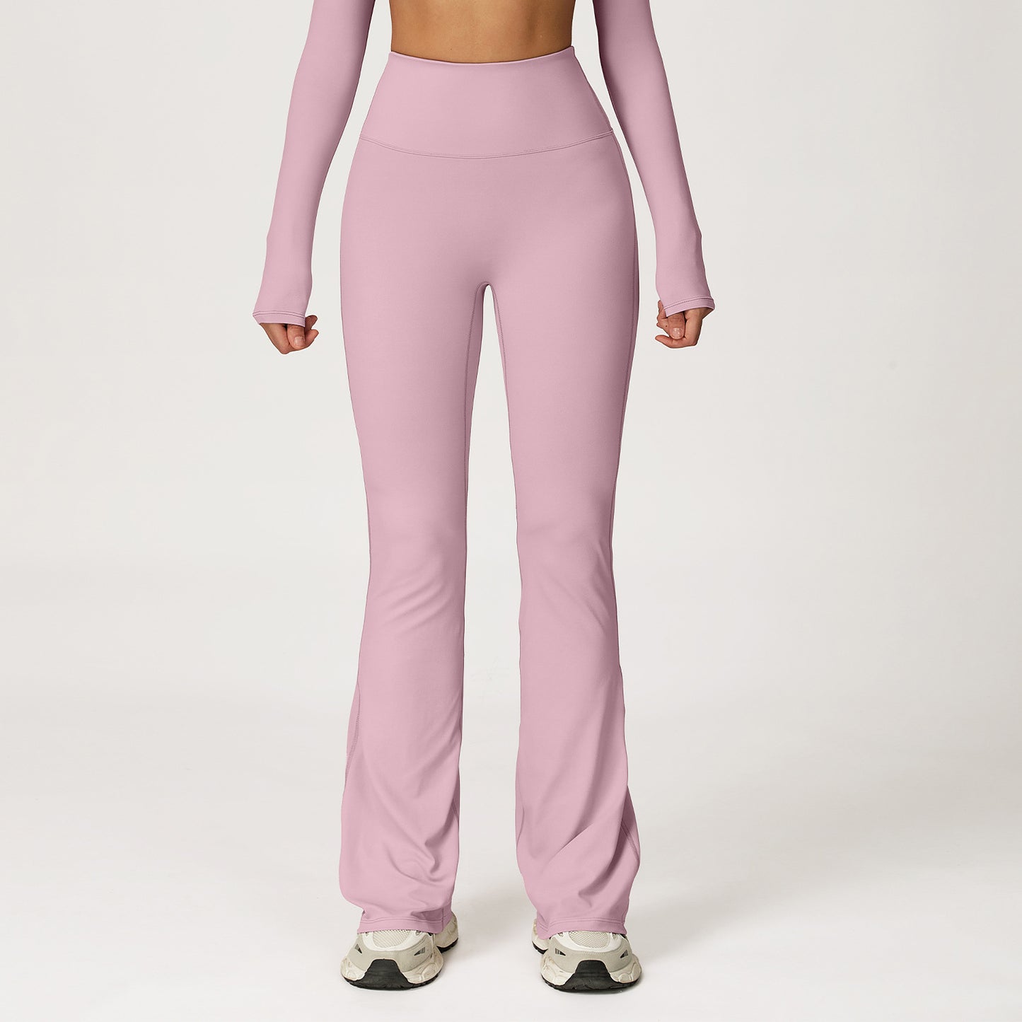 06/2024 Wide-leg tights nude hip-lifting yoga flared pants dance high-waisted flared casual sports pants 8232