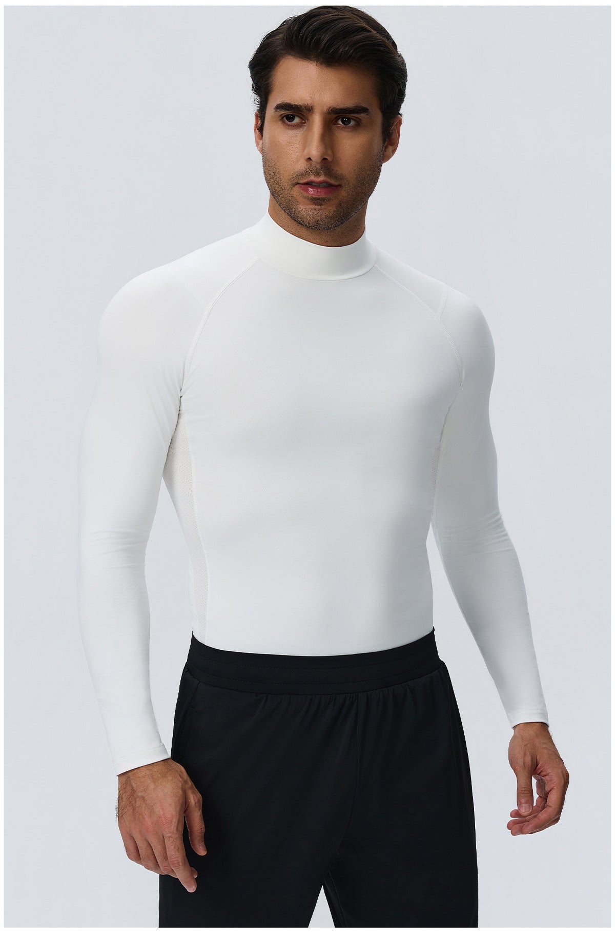 Wholesale Men’s Sculpting Workout Top 61532 | High-Stretch Long Sleeve Fitness Shirt | fouregg