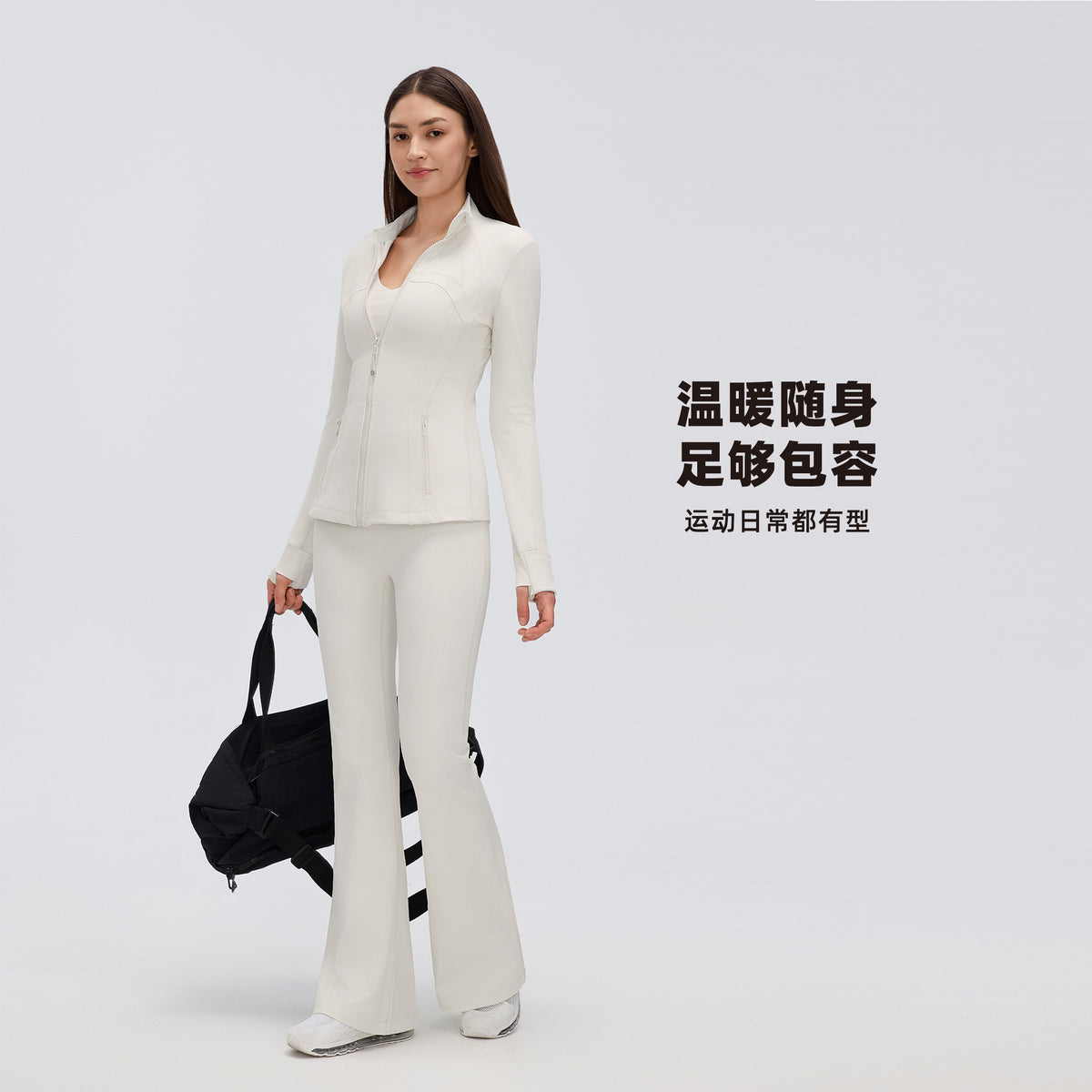 Wholesale Women’s Winter Activewear Jacket D26126 | Slimming High-Neck Outdoor Cycling & Fitness Top | fouregg