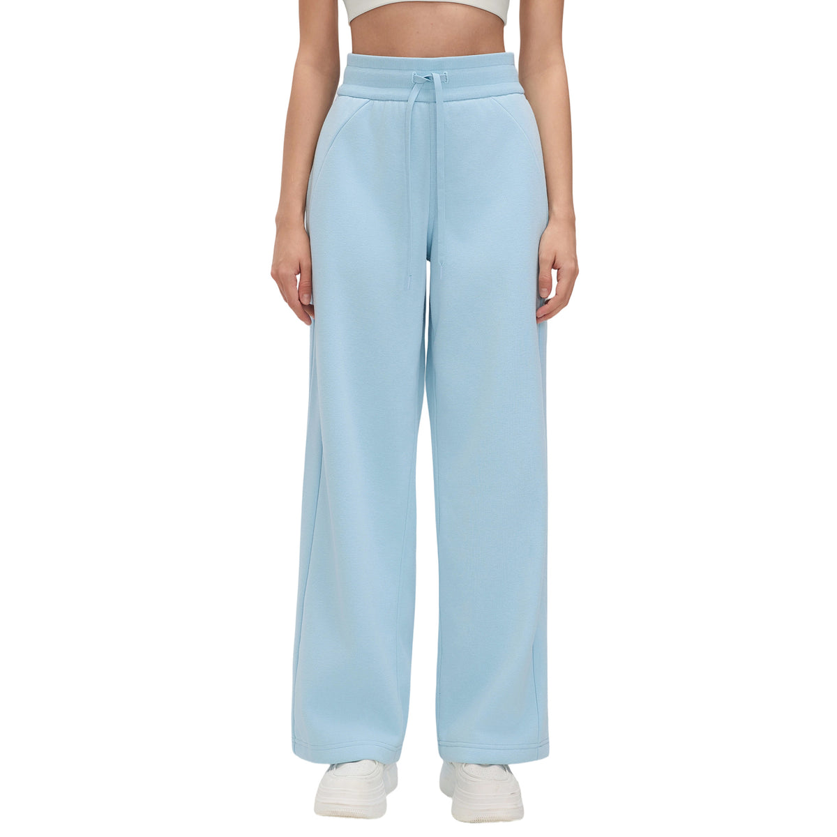 Wholesale Women’s Winter Sweatpants D26116 | Relaxed Straight-Leg Warm-Up Trousers with Elastic Waist | fouregg