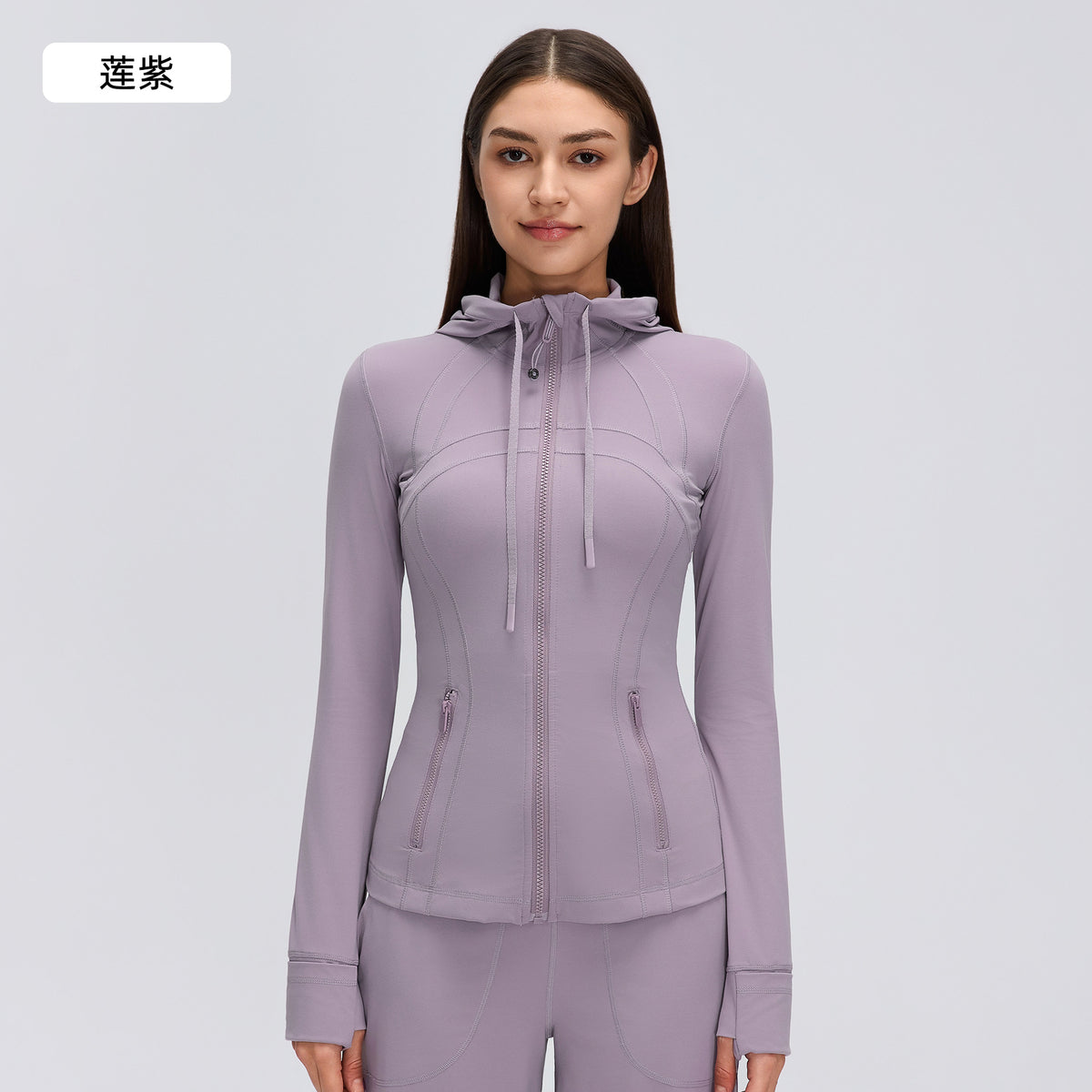 Wholesale Women’s Pilates Sports Jacket D26162 | Slimming Long-Sleeve Fitness & Yoga Outerwear | fouregg - Lotus Purple