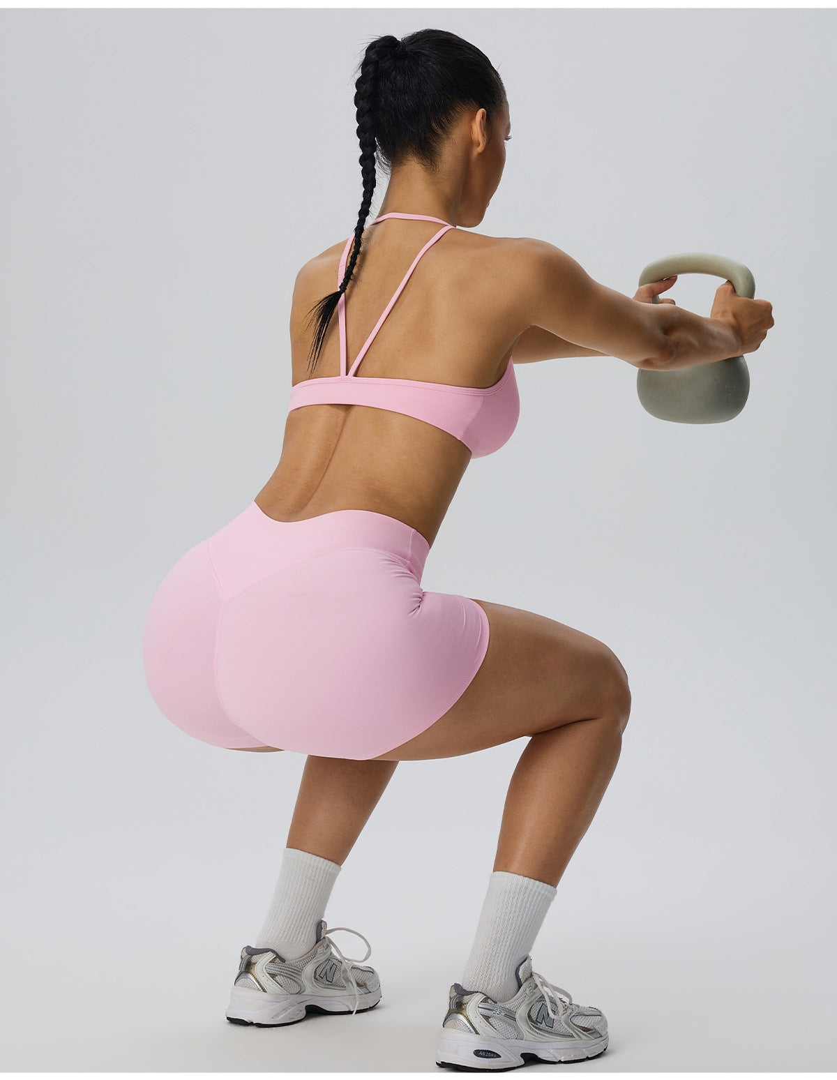 Wholesale Women’s 2-Piece Activewear Set | Bulk Brushed Sports Bra & Sculpting Biker Shorts | fouregg