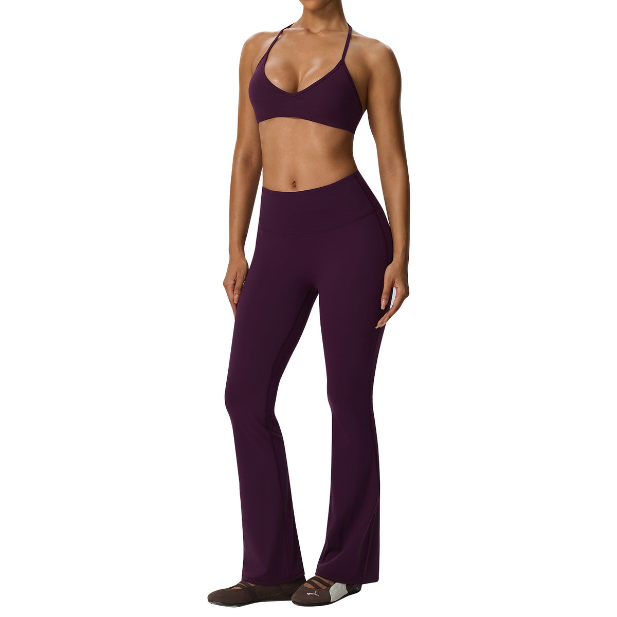 Wholesale Women’s 2-Piece Activewear Set | Double-Brushed Sports Bra & Sculpting Yoga Pants | fouregg