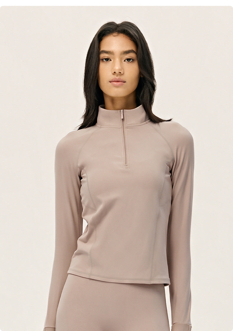 Wholesale Women’s Premium Lycra Sports Jacket | Bulk Long-Sleeve Fitness & Yoga Wear | fouregg
