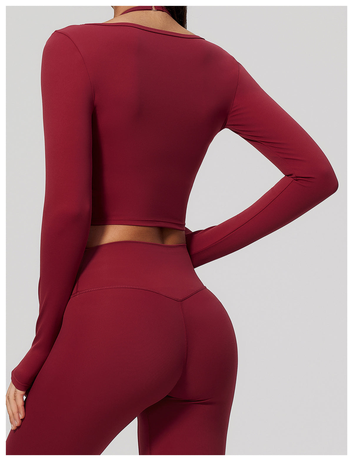 Wholesale Women’s Brushed Pilates Top 5529 | High-Stretch Breathable Cropped Workout Shirt | fouregg