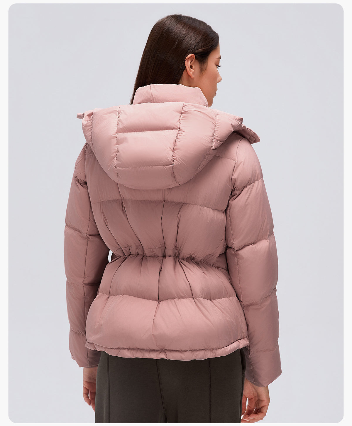Wholesale Women’s Thickened Down Puffer Jacket D26150 | Slim-Fit Adjustable-Waist Winter Outerwear | fouregg