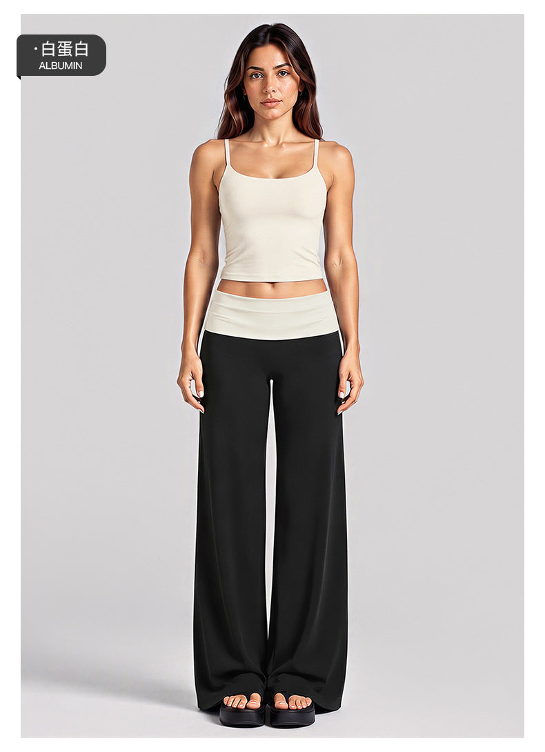 Wholesale Women’s Activewear Set | Backless Sports Tank & Color-Block High-Waisted Yoga Leggings | fouregg