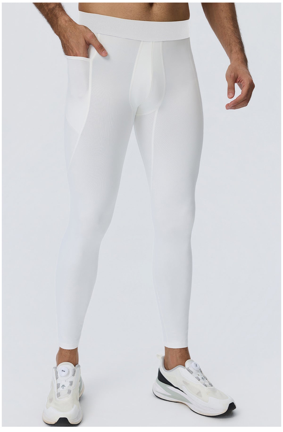 Wholesale Men’s Sculpting Workout Set | High-Stretch Long-Sleeve Shirt & Slim-Fit Gym Pants | fouregg