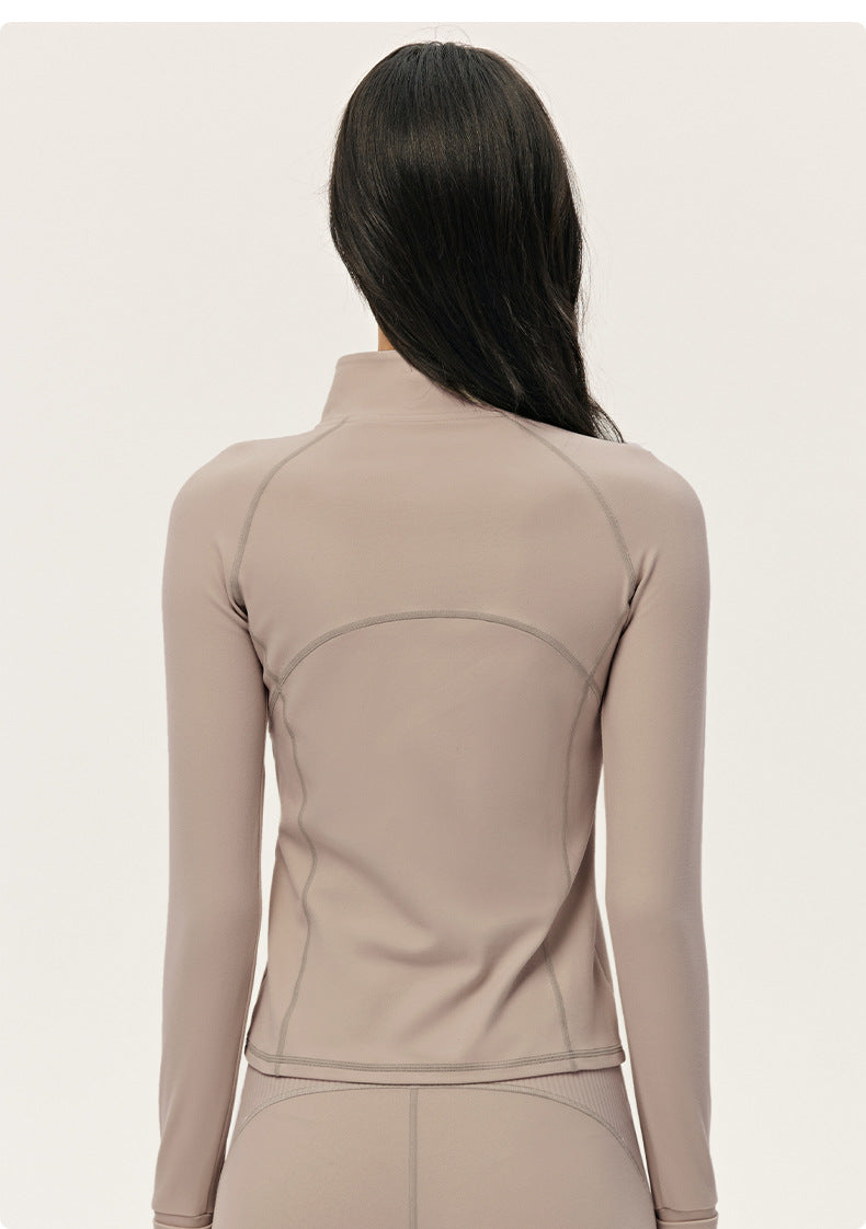 Wholesale Women’s Premium Lycra Sports Jacket | Bulk Long-Sleeve Fitness & Yoga Wear | fouregg