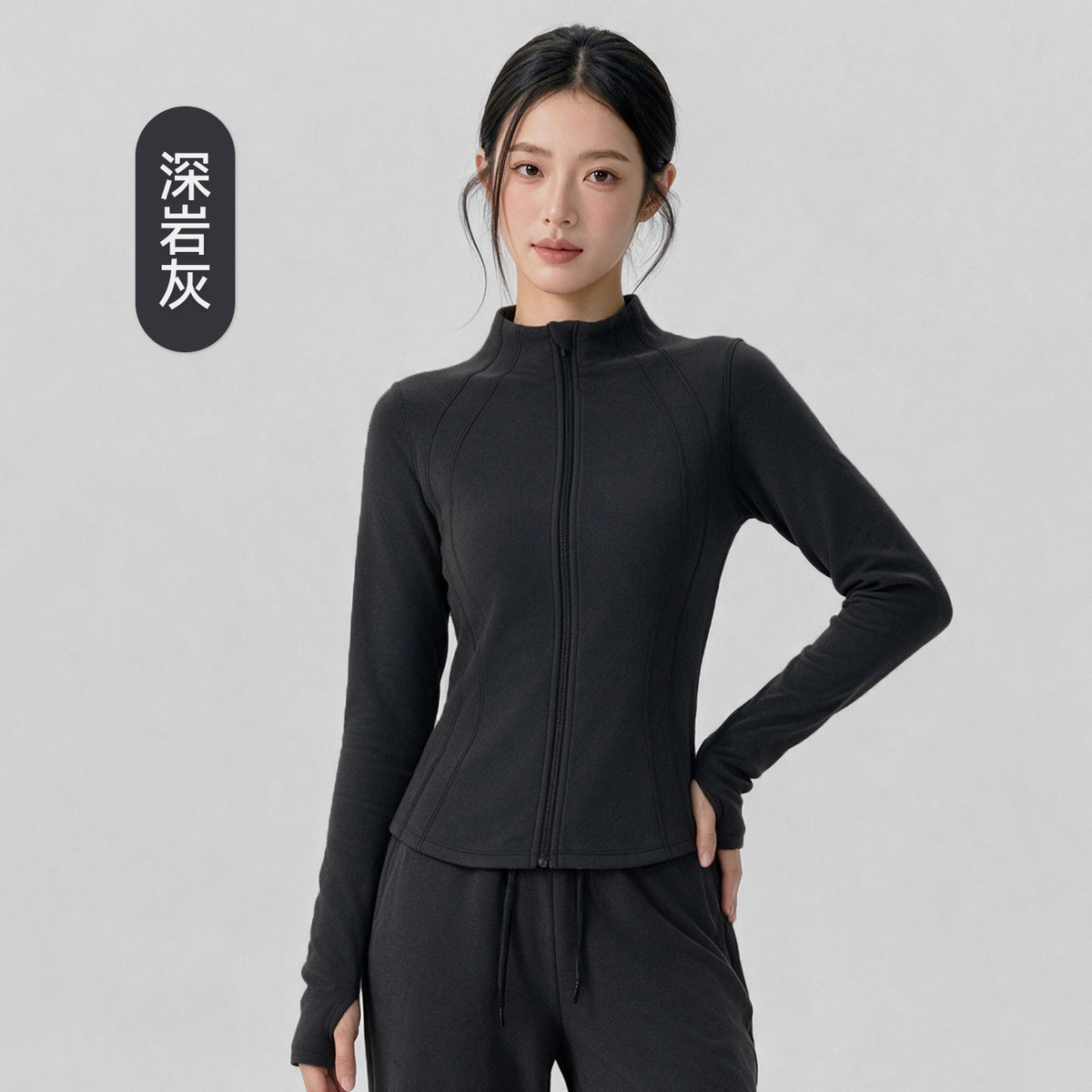 Wholesale Women’s Winter Activewear Jacket | Thickened Thermal Pilates & Workout Cover-Up | fouregg - Deep Slate Gray