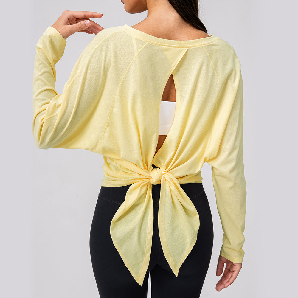 Wholesale Women’s Long-Sleeve Workout Shirt | Bulk Soft-Touch Running & Yoga Top | fouregg