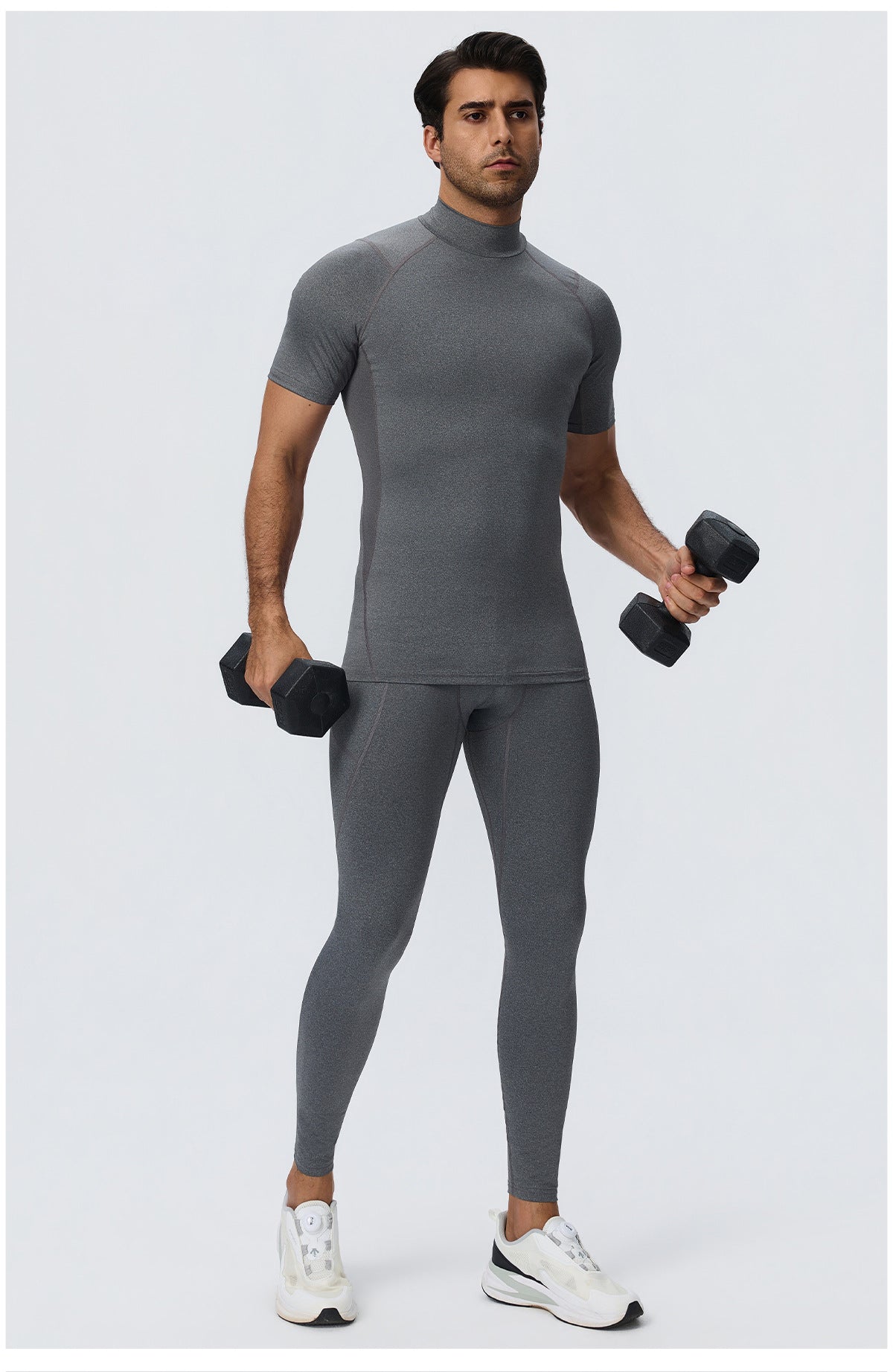 Wholesale Men’s Sculpting Workout Shirt 61207 | Slim-Fit Short Sleeve Running & Training Top | fouregg