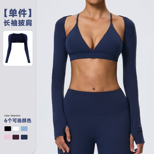 Wholesale Women’s Fitted Yoga Cover-Up | Bulk Double-Brushed Quick-Dry Activewear 62540 | fouregg