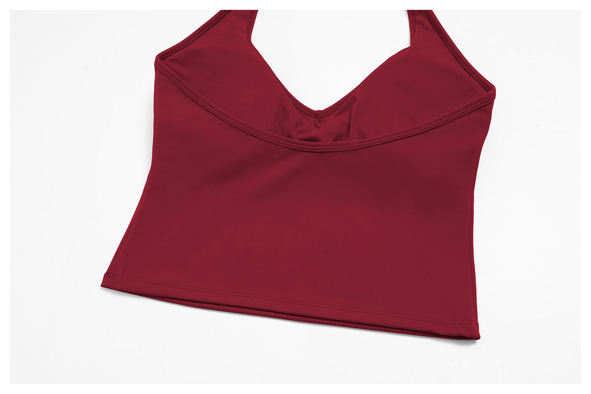 Wholesale Women’s Quick-Dry Activewear Set 5529 | Halter Tank & Sculpting Yoga Pants | fouregg