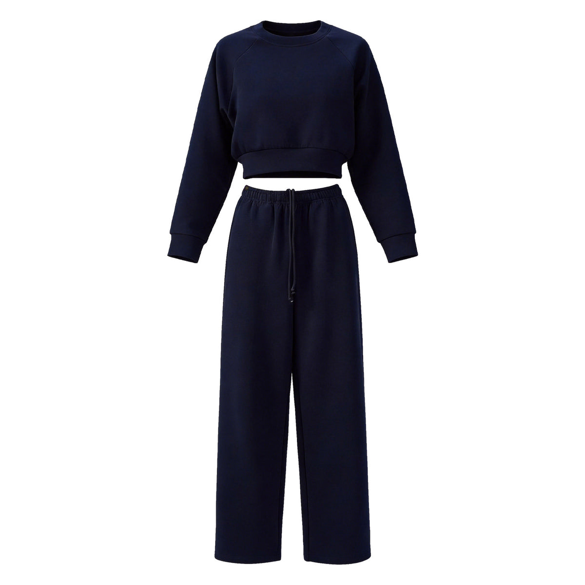 Wholesale Women’s Winter Casual Activewear Set | Relaxed Cropped Sweatshirt & Loose-Fit Joggers | fouregg