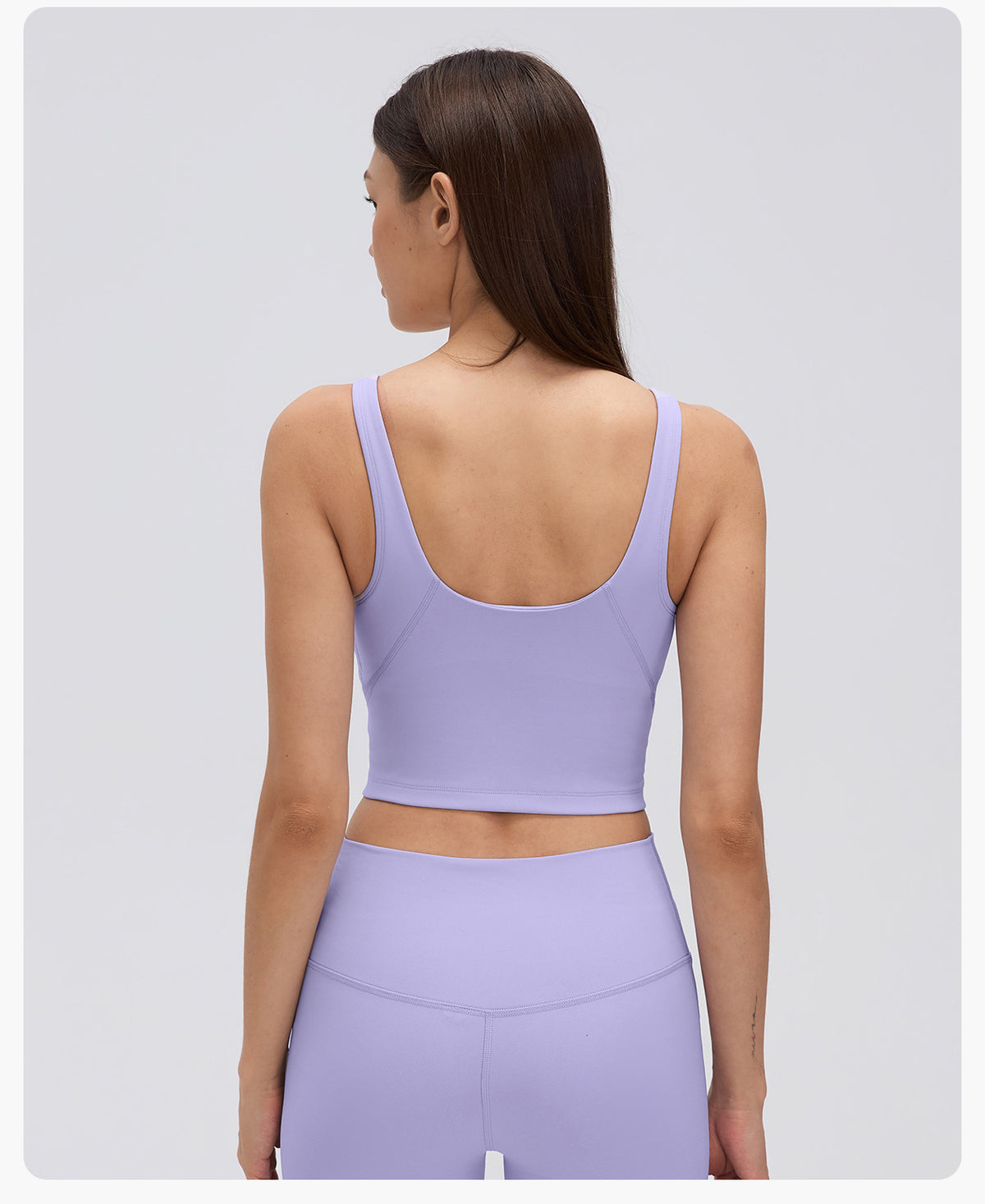 Wholesale Women’s Thermal Yoga Tank D26153 | Brushed V-Neck Sports Bra with Built-In Support | fouregg