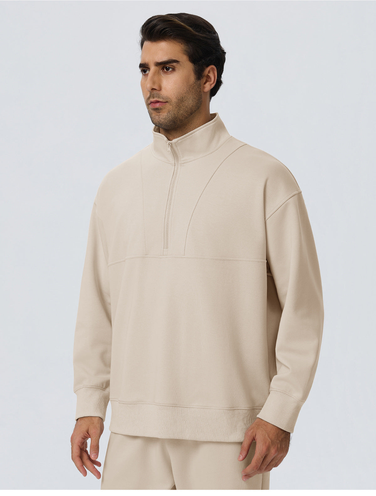 Wholesale Men’s Half-Zip Sports Pullover | Bulk Relaxed-Fit Thermal Workout Top 61531 | fouregg