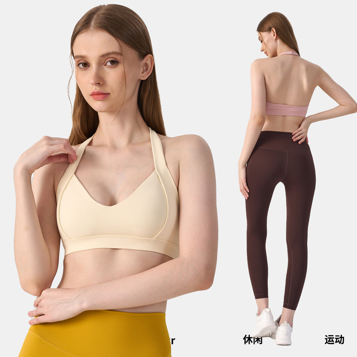 Wholesale Women’s Open-Back Sports Bra | Shockproof Supportive Yoga & Running Crop Top | fouregg