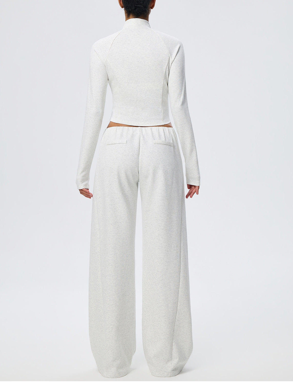 Wholesale Thermal Activewear Set | Cotton-Feel Long-Sleeve Top & Wide-Leg Trousers | fouregg