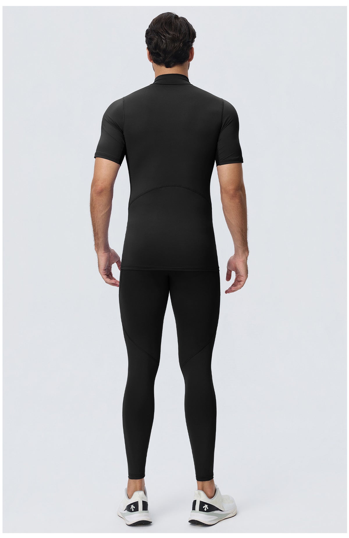 Wholesale Men’s Sculpting Workout Set | High-Stretch T-Shirt & Slim-Fit Fitness Pants | fouregg
